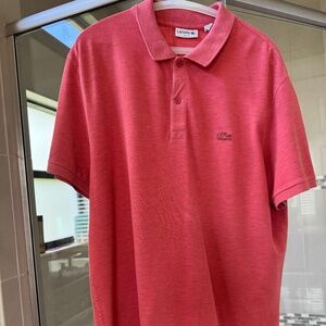 Men's Lacoste Classic Pique Polo Shirt-Size XXL-(EU7)-Heathered Orange